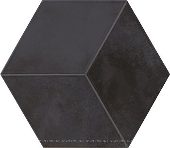 Фото Pamesa плитка мозаичная Kingsbury Jubilee Hexagonos Grafito Compacglass 19.8x22.8