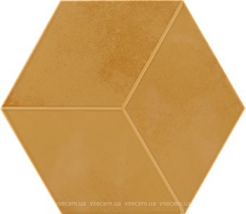 Фото Pamesa плитка мозаичная Kingsbury Jubilee Hexagonos Ocre Compacglass 19.8x22.8