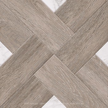 Фото Golden Tile декор Marmo Wood Cross темно-бежевый 40x40 (4VН870)