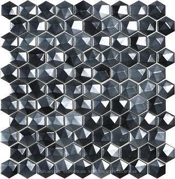 Фото Vidrepur мозаика Magic Hex 46 D Black 35x35