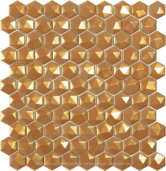 Фото Vidrepur мозаика Magic Hex 49 D Gold 35x35