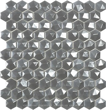 Фото Vidrepur мозаика Magic Hex 47 D Silver 35x35