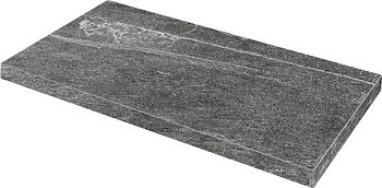 Фото Zeus Ceramica ступень угловая с капиносом Kalakito Black правая 34.5x60 (SZRXKA9BRR2)