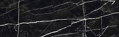 Фото Inter Cerama плитка настенная Riva черная 25x80 (2580192082)