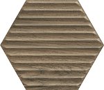 Фото Ceramika Paradyz плитка настенная Serene Heksagon Brown Struktura 17.1x19.8