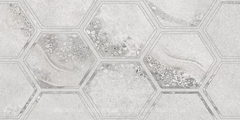 Фото Golden Tile декор Fusion Гексагон серый 30x60 (112151)