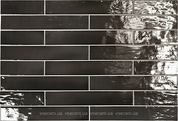 Фото Equipe Ceramicas плитка настенная Manacor Black 6.5x40