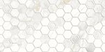 Фото Golden Tile плитка мозаичная Sentimento Hexagon белая 30x60 (SN0151)