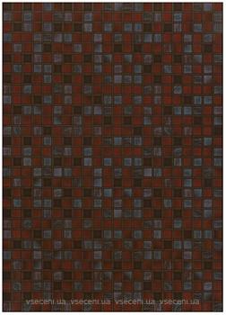Фото БерезаКерамика плитка мозаичная Квадро бордовая 25x35