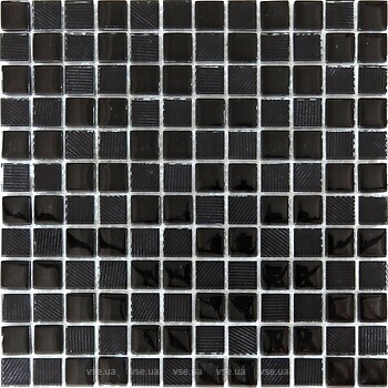 Фото Artens мозаика Glass Structure Black 30x30