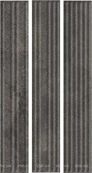 Фото Ceramika Paradyz плитка Carrizo Basalt Struktura Stripes Mix Mat 6.6x40