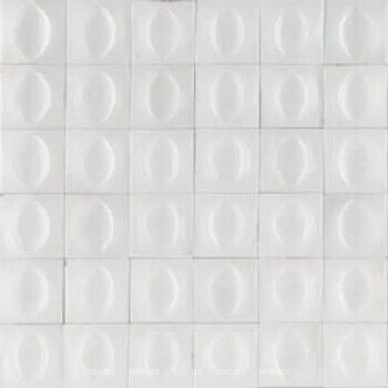 Фото Ragno ceramica плитка настенная Gleeze Bianco Struttura Egg 3D 10x10 (R8Gs)