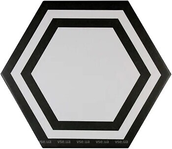 Фото Adex плитка Pavimento Hexagono Deco Black 20x23 (ADPV9020)