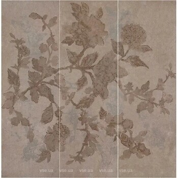 Фото Marazzi декор-панно Stone Art Decoro Bloom Moka 120x120 (M08X) (комплект 3 шт.)