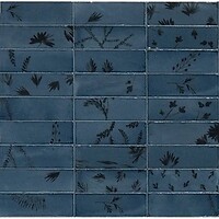 Фото Marazzi декор Rice Decoro Leaf Blue Lux 5x15 (M96W)