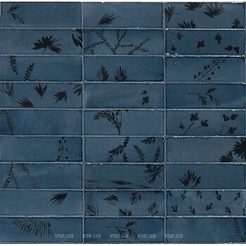 Фото Marazzi декор Rice Decoro Leaf Blue Lux 5x15 (M96W)