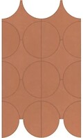 Фото Marazzi мозаика Cementum Cotto Mosaico Cerchi 23.8x41.4 (M9Y6)