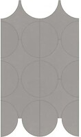 Фото Marazzi мозаика Cementum Nickel Mosaico Cerchi 23.8x41.4 (M9Y1)