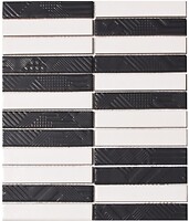 Фото Kotto Ceramica мозаика Kit Kat K 69007 White Black ST 25.2x30