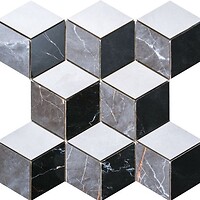 Фото Kotto Ceramica мозаика Mosaici d'Italia CMD K91001 C3 Shine White Grey Black 29x30