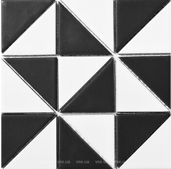 Фото Kotto Ceramica мозаика Triangle RT XX2 69001 Triangle White Black 30x30