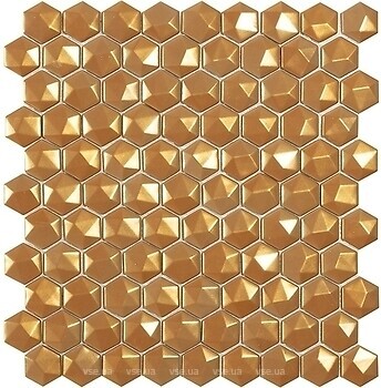 Фото Vidrepur мозаика Magic 49D Gold Hexagon 31.5x31.5