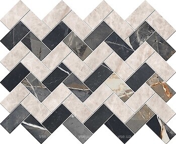 Фото Grespania мозаика Coverlam Calacata Black Luxor Mix Black Liso 25x30
