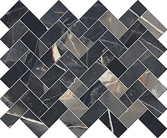 Фото Grespania мозаика Coverlam Calacata Black Luxor Negro Liso Black 25x30