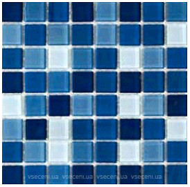 Фото Mozaico De Lux мозаика S-MOS (B25B23B21B20B19B18) AZURO MIX 30x30