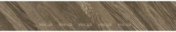 Фото Golden Tile плитка Terragres Wood Chevron коричневая Left 15x90 (9L7183)