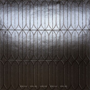 Фото Marazzi плитка Crogiolo Terramater Carbone Struttura 3D Losanga Lux 9.1x37.5 (MPV7)