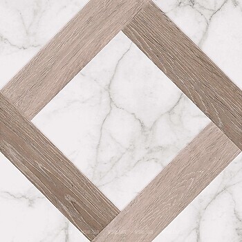 Фото Golden Tile декор Marmo Wood белый 40x40 (4V0803)