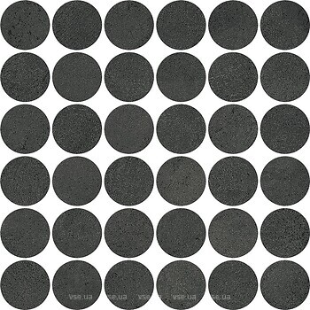 Фото Atlas Concorde плитка Boost Expression Carbon Mosaico Circle Matt 32x32 (AYY0)