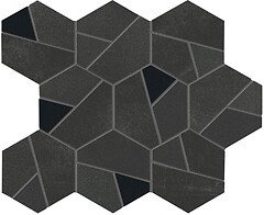Фото Atlas Concorde мозаика Boost Tarmac Mosaico Hex Black Matt 25x28.5 (AN7B)