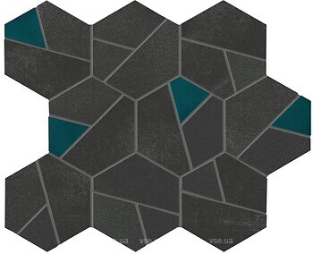Фото Atlas Concorde мозаика Boost Tarmac Mosaico Hex Jade Matt 25x28.5 (AN7A)