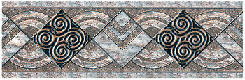 Фото Inter Cerama бордюр Etruscan серый 13.7x43
