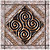 Фото Inter Cerama декор Etruscan коричневый 13.7x13.7