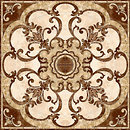 Фото Inter Cerama декор-панно Emperador коричневое 86x86 (комплект 4 шт)
