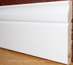 Фото ДомОк плинтус деревянный белый Тип 24* 16x100