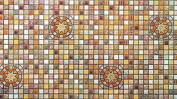 Фото Регул листовая панель 956x480x4 мм Мозаика Медальон коричневый (33к)