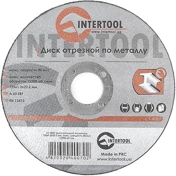 Фото Intertool абразивный отрезной 125x1.2x22.2 мм (CT-4007)