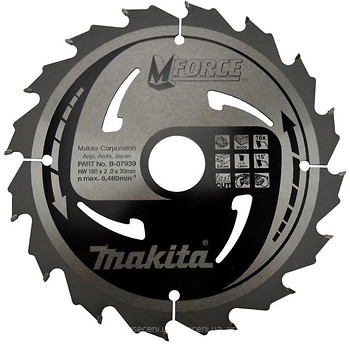 Фото Makita MForce пильный 180x1.2x30 мм (B-07939)