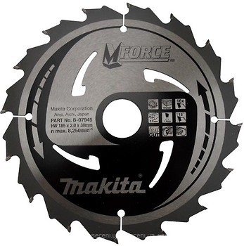 Фото Makita MForce пильный 185x1.2x30 мм (B-07945)