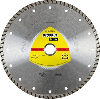 Фото Klingspor Extra алмазный отрезной турбо DT300UT 230x2.5x22.23 (325356)