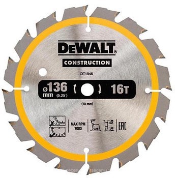 Фото DeWALT пильный 136x10 мм (DT1946)