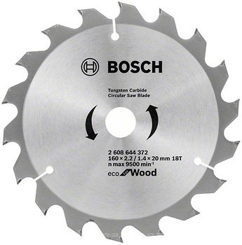 Фото Bosch Eco for wood пильный 160x1.4x20 мм (2608644372)