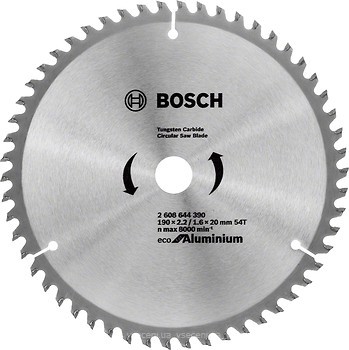 Фото Bosch Eco for Aluminium пильный 190x1.6x20 мм (2608644390)
