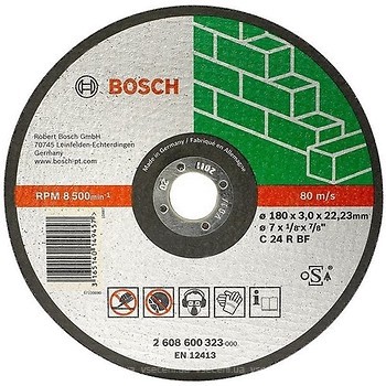 Фото Bosch абразивный отрезной 125x2.5x22.2 мм (2608600385)