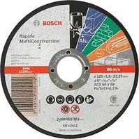 Фото Bosch Rapido Multi Construction абразивный отрезной 115x1.6x22.23 мм (2608602383)