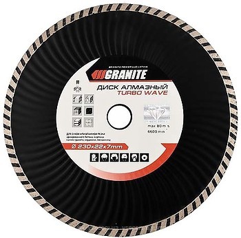 Фото Granite Turbo Wave алмазный отрезной турбо 125x2.4x22.2 мм (9-04-125)